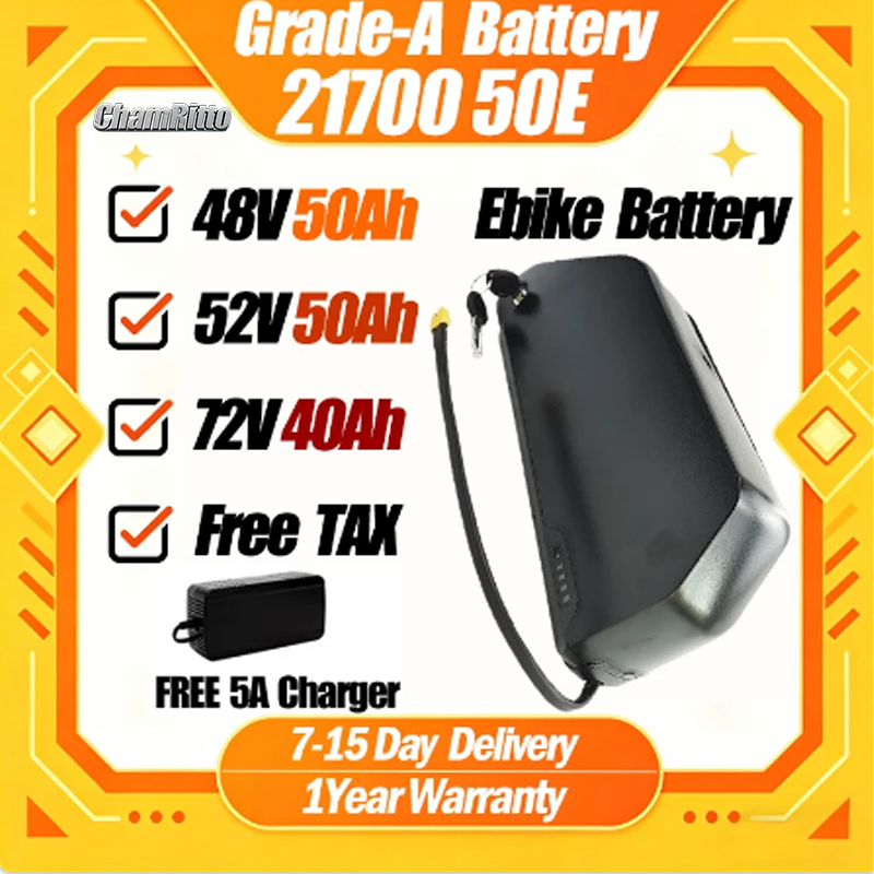 72V 50Ah 21700 Lithium Battery - Bateria do roweru elektrycznego Polly, montowana