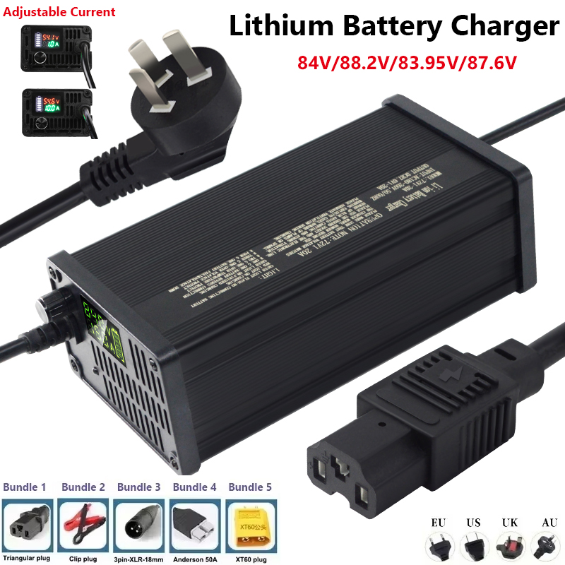 72V 15A Fast Charger - Regulowany ładowarka do akumulatorów litowych 72V