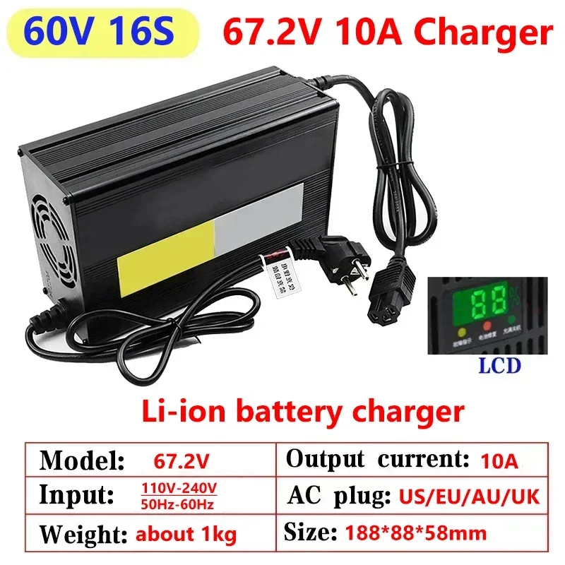 10A 48V 60V 72V ładowarka akum – 84V 20A Smart Charger recenzja i cena