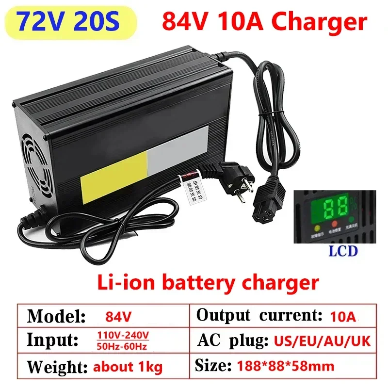 10A 48V 60V 72V ładowarka akum – 84V 20A Smart Charger recenzja i cena