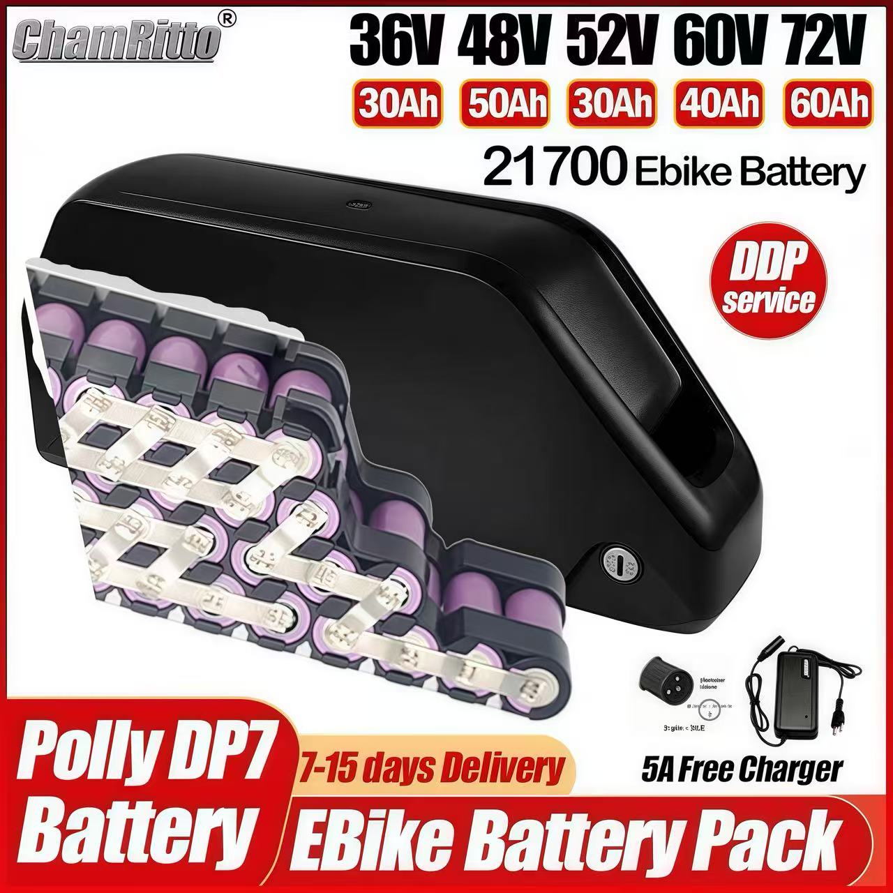 Bateria do roweru elektryczneg – 72V 50Ah 21700 Lithium Battery recenzja i cena