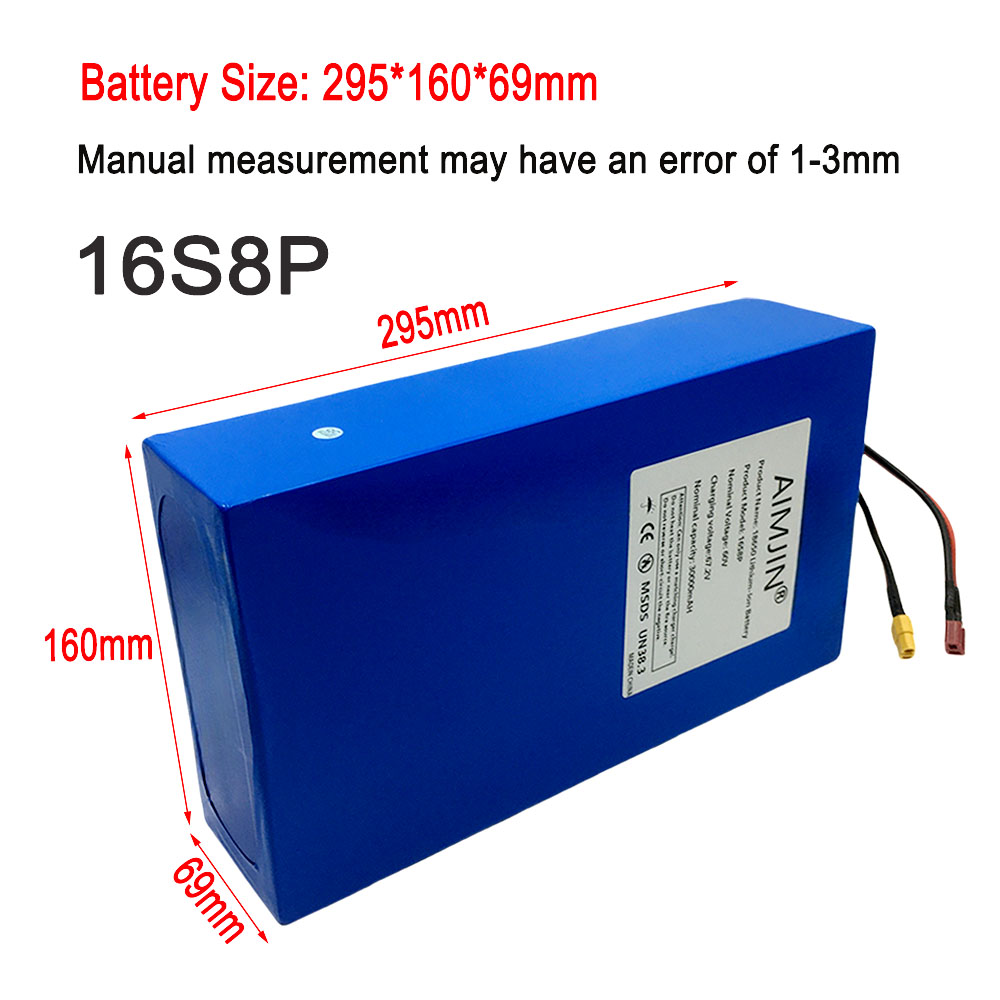 16S8p 1000-3000W Nowa bateria  – 60V 50Ah Electric Scooter Battery recenzja i cena