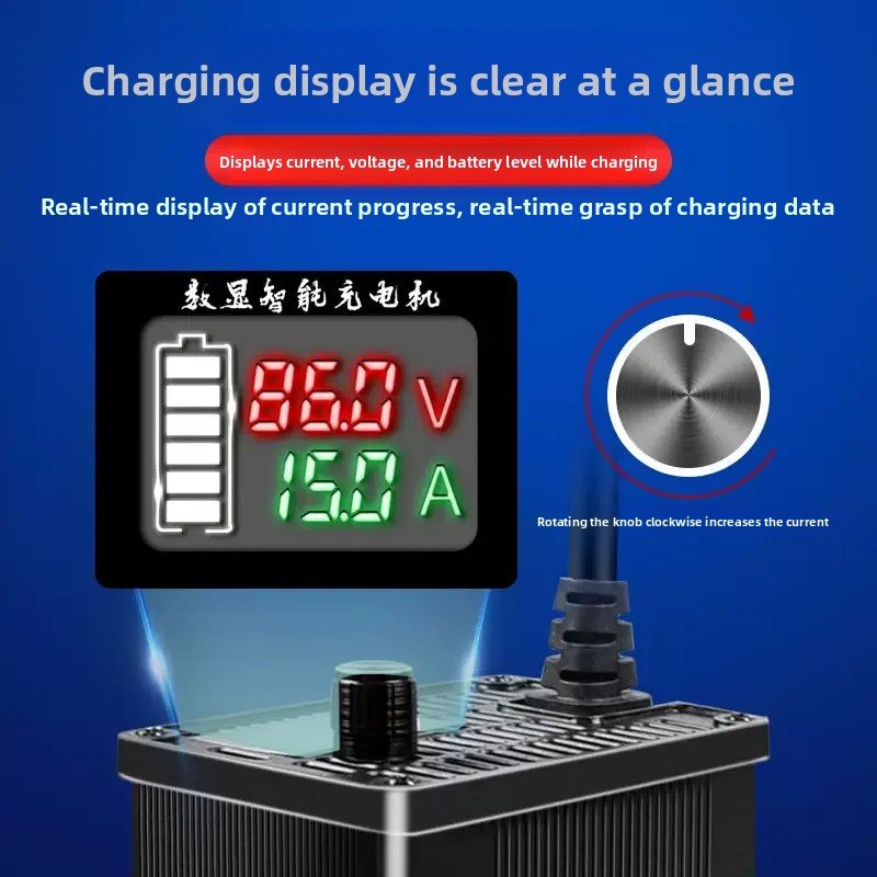 Cyfrowy wyświetlacz, aluminiow – 72V 15A Fast Charger recenzja i cena