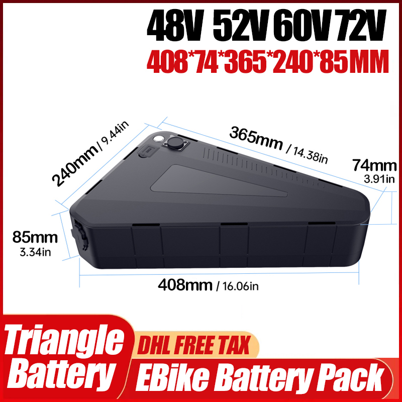 Akumulator trójkątny do roweru – 72V 50Ah 21700 Lithium Battery recenzja i cena