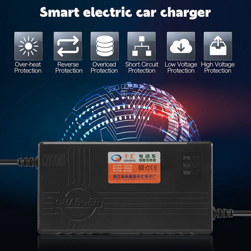 T82C gorąca sprzedaż-72V 20AH  – 84V 20A Smart Charger recenzja i cena