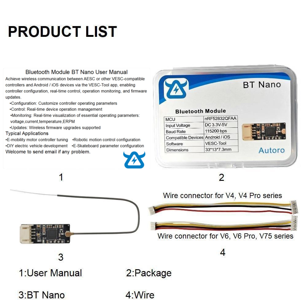 Moduł Bluetooth Autoro BT Nano – Vesc 75300 Controller recenzja i cena